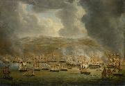 Gerardus Laurentius Keultjes The assault on Algiers by the allied Anglo-Dutch squadron oil on canvas